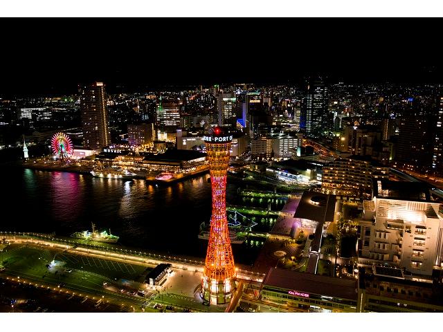 夜の景色が見せる神戸の街を堪能。